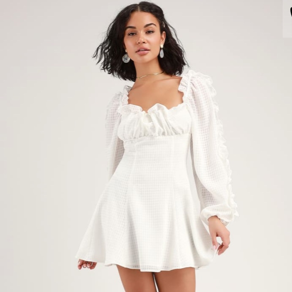 C/MEO perfect part mini dress in white